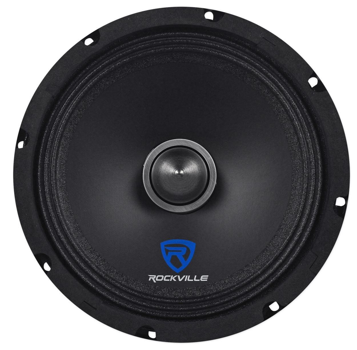 Rockville Rockville (4) RXM88 8" 500w 8 Ohm Mid-Range Drivers Speakers, Made w/Kevlar Cone