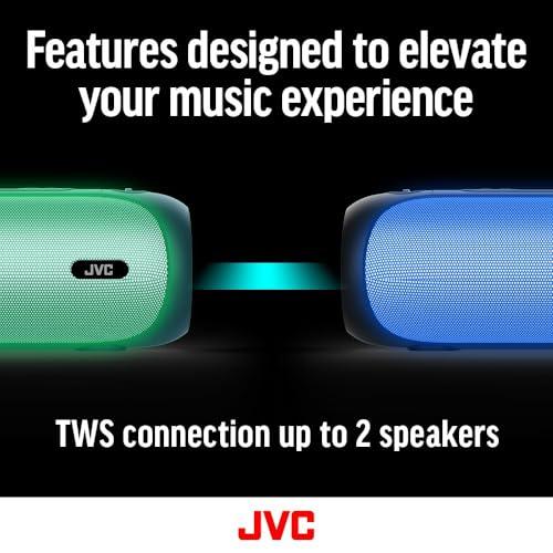 JVC JVC Illuminated Portable Wireless Speaker with 30W max outputs, Dynamic Sound, Bluetooth 5.0, TWS Capability, USB-C, AUX in, up to 6-Hour Battery Life - SPPA7BTA (Navy)