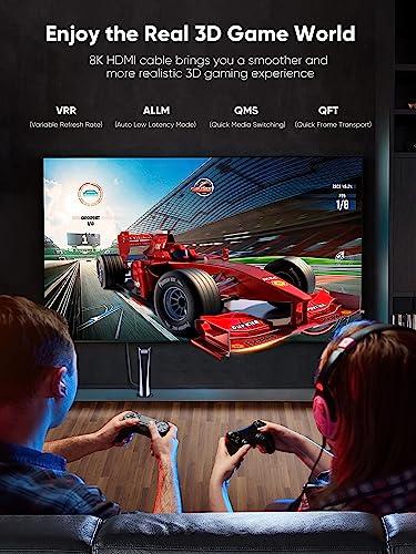 CableCreation CableCreation eARC HDMI Cable 8K, HDMI to HDMI Cable for PS4 (48Gbps, 8K/60Hz) - 3.3 Feet, eARC HDR HDCP 2.2 2.3 Compatible with 4K Devices