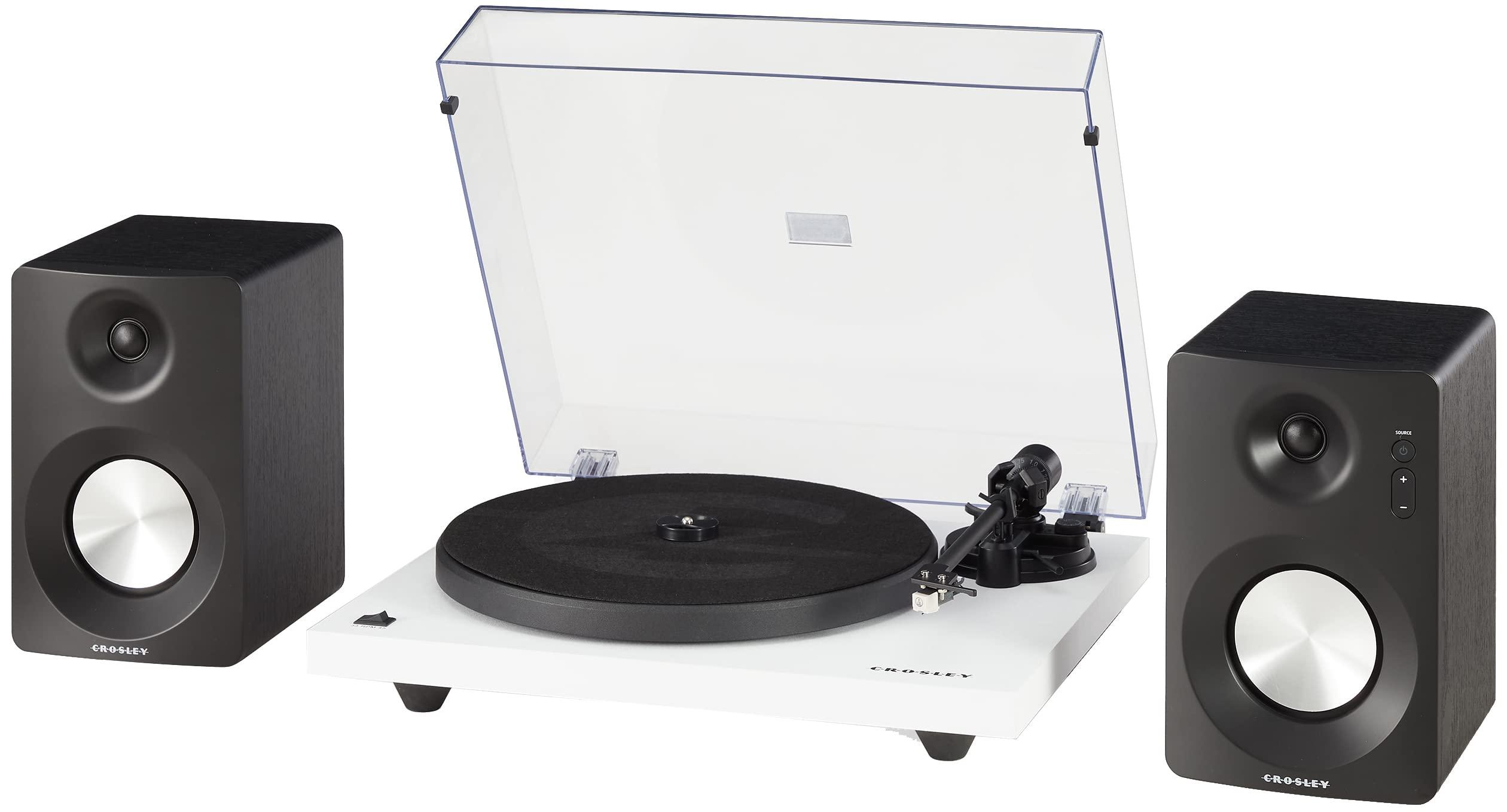 Crosley Crosley KT6101-WH Belt-Drive Bluetooth Turntable with Built-in Preamp and Included Speakers, White