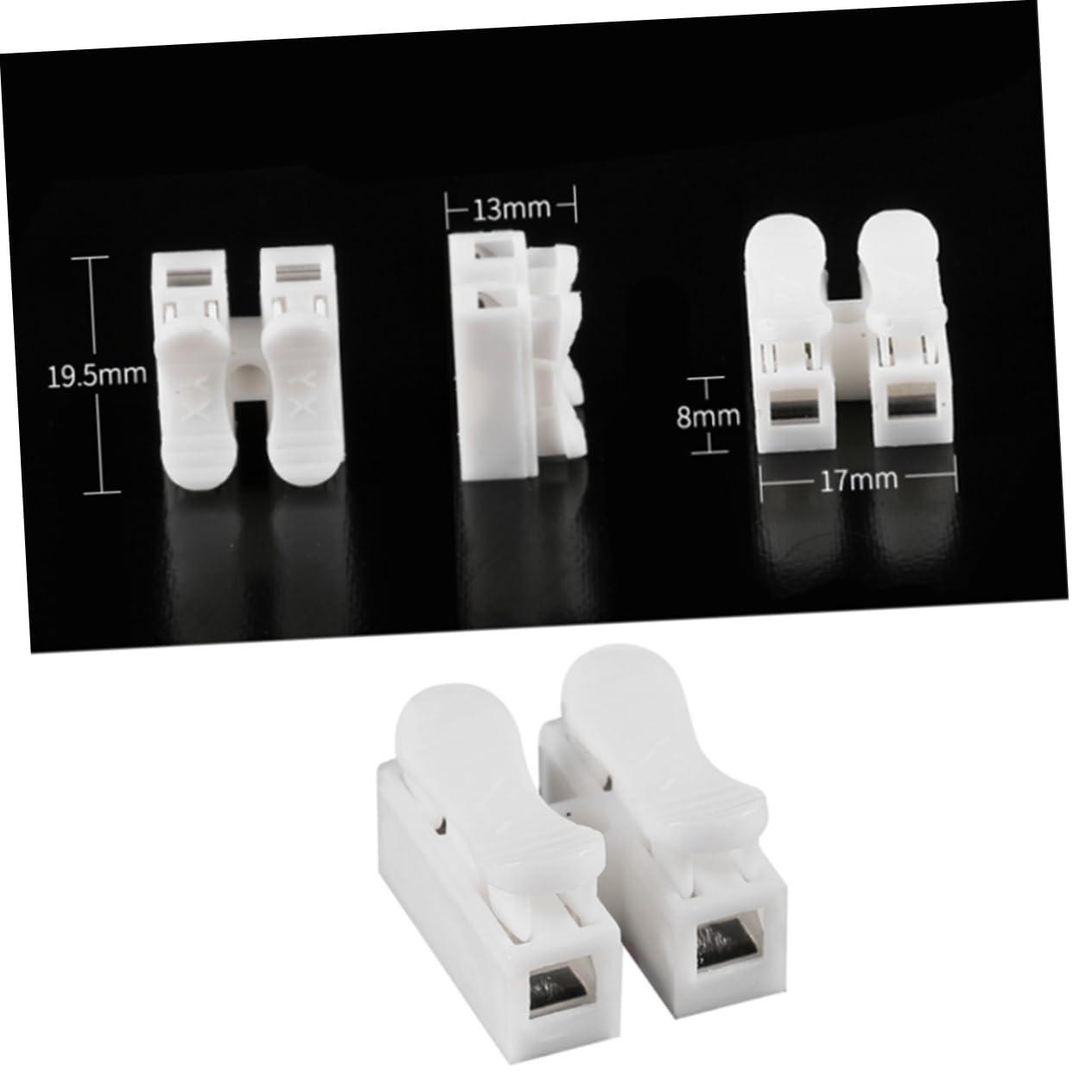 Angoily Angoily 9 Pcs Electrical Connectors White Electrical Wire Connectors 2 Way Electric Connector Wire Terminals