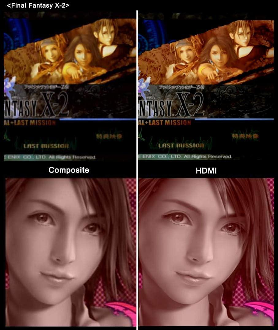 KUSTOMAZING HD Link HDMI Cable for PlayStation 2 & for PlayStation 1 Console, for PS1/PS2 to HDMI Adapter Improved Video Quality, HD Converter with 4:3/16:9 Switch HDCABLEPS2-02