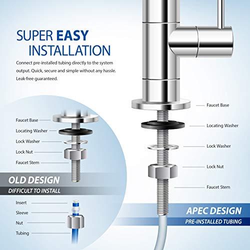 APEC Water Systems APEC Water Systems RO-90 Ultimate Series Top Tier Supreme Certified High Output 90 GPD Ultra Safe Reverse Osmosis Drinking Water Filter System, Chrome Faucet