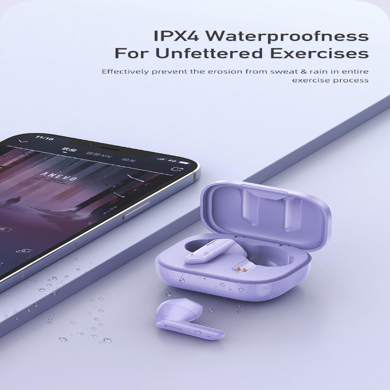 AWEI AWEI Bluetooth Earbuds, Bluetooth Ear Buds with Big Bass Stereo Sound, 35 Hours Playtime, Lightweight in-Ear Fit, Wireless Earbuds IPX4 Waterproof Compatible with iPhone, Android, Laptops, TV, Sports