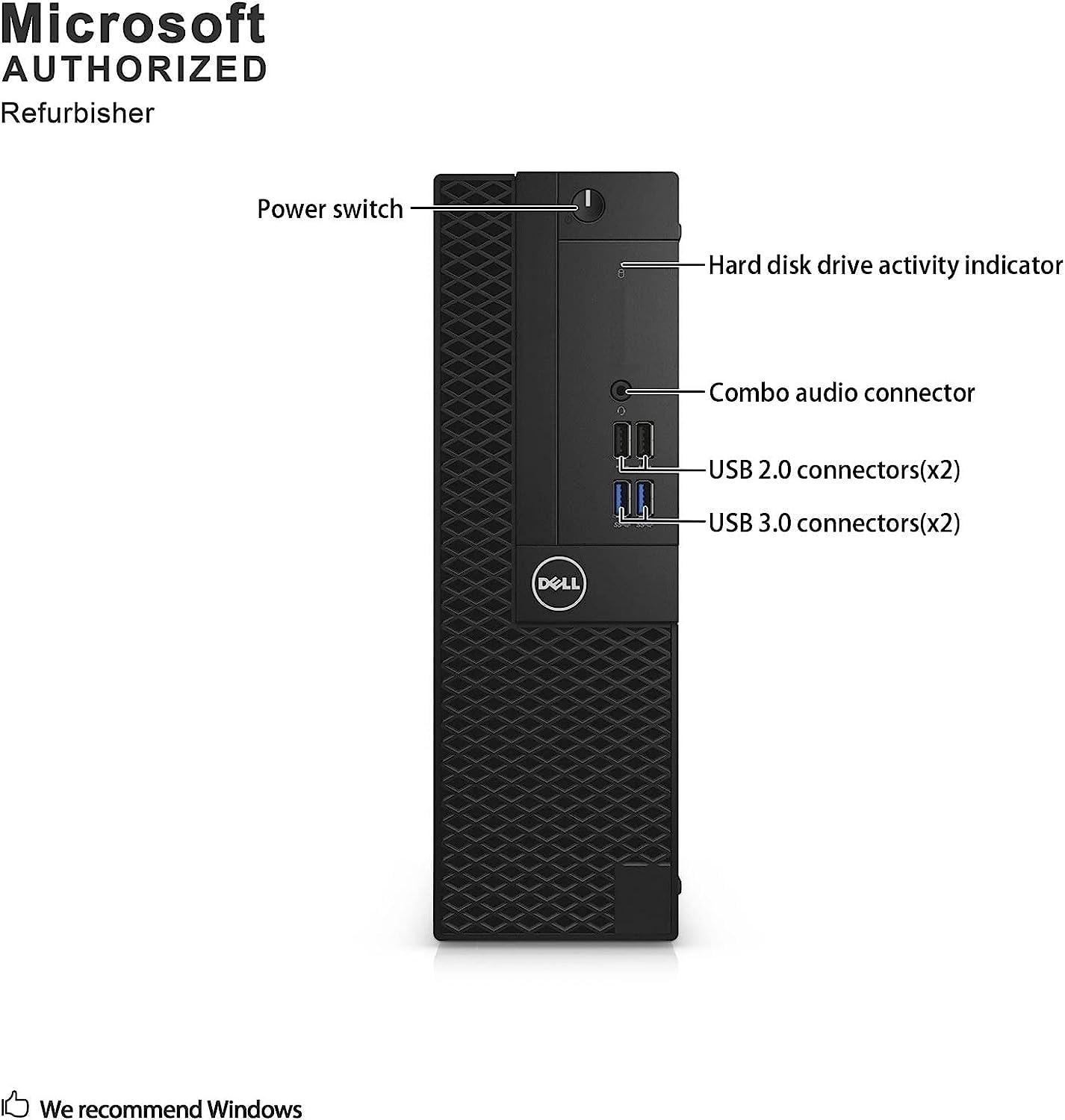 Dell Dell Optiplex 3050 SFF Desktop Computer PC Small Form Fsctor, Core i5-6500 3.2GHz, 16GB RAM, 512GB SSD, 4K Support, RJ-45, DisplayPort, WiFi, BT, Windows 11 Pro (Renewed)
