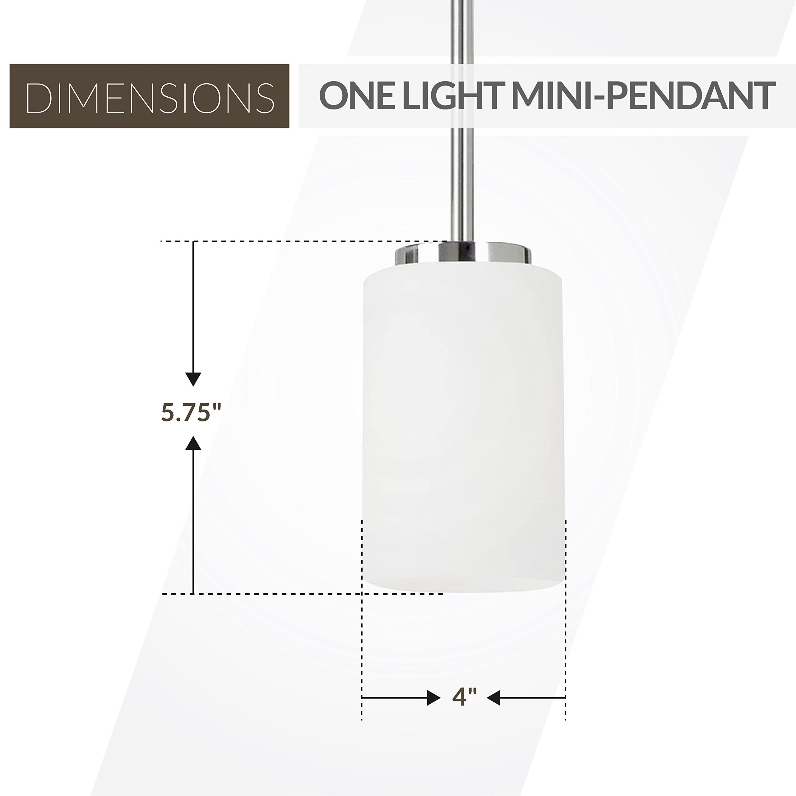 Sea Gull Lighting Generation Lighting 1-Light Oslo Pendant Light Fixture Chrome 61160EN3-05, Modern Ceiling Light Fixture for Home Decor| Pendant Light Fixture for Indoor Lighting or Outdoor Dcor