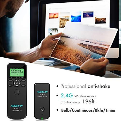 AODELAN AODELAN Camera Intervalometer Wireless Shutter Release Timer Remote Control for Sony a6400, a7III, a9, a77, a99, A7, A7 II, A7R IV, A7R II,A7RIII, a77II, a6500, a6300; Replace RM-L1AM and RM-SPR1
