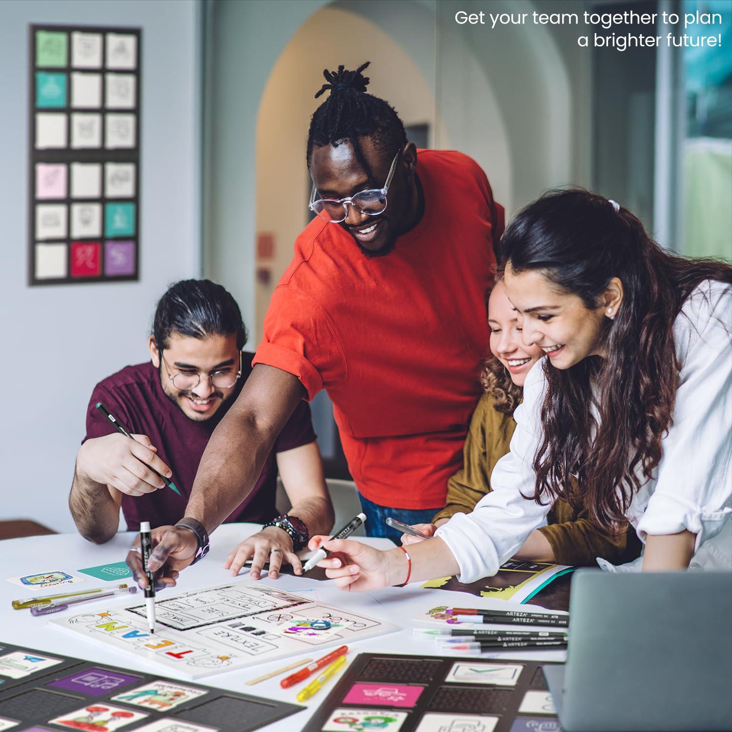 ARTEZA ARTEZA Vision Board Kit, Experience Box | Creative Art & Craft Set for Goal Setting, Party Kit for Group Activities, Business Planning, Personal Development, Art Supplies, Craft Supplies