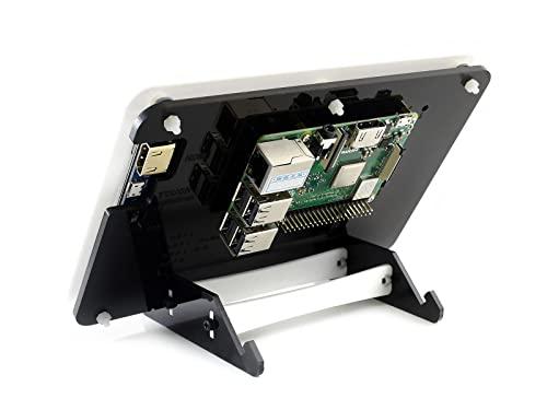 waveshare waveshare 7inch Capacitive Touch Screen LCD with Bicolor Case Compatible with Raspberry Pi 4B/3B+/3A+/2B/B+/A+/Zero/Zero W/WH/Zero 2W CM3+/4 1024×600 Resolution HDMI IPS Supports Windows