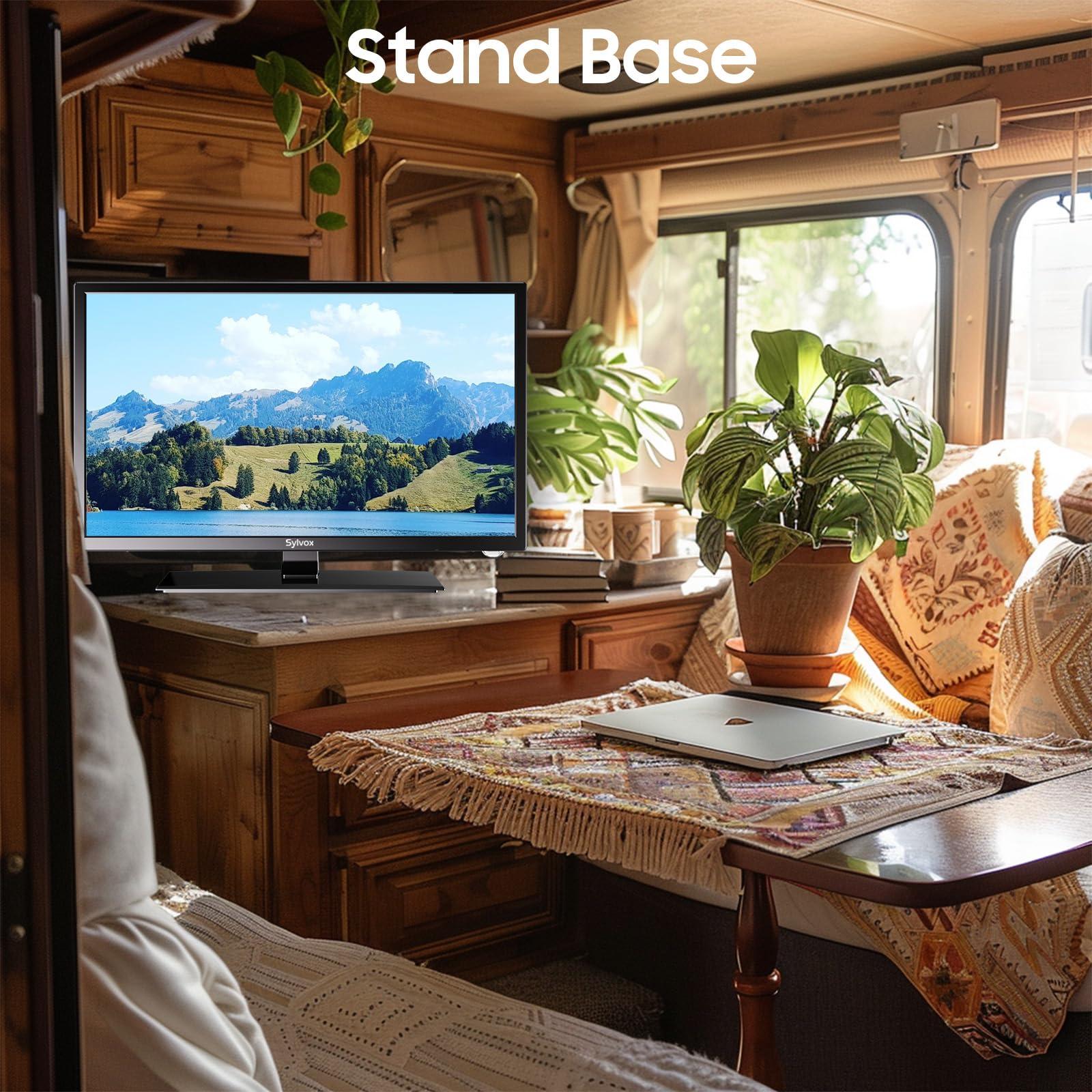 SYLVOX SYLVOX RV TV, 27-Inch 12 Volt Television, Smart Google TV, Full HD 1080P, DVD Built-in, 178 Wide Viewing, HDMI & USB Ports, AC/DC, Wide Voltage Protection, Trailer Seies