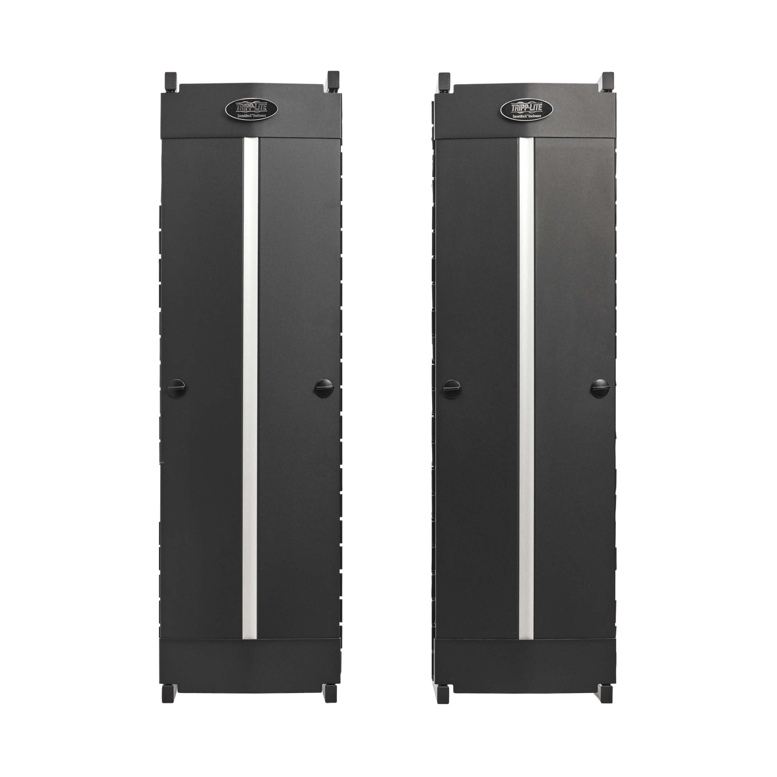 Tripp Lite Tripp Lite Vertical Cable Manager, High-Capacity Deep Double Finger Duct, Front-Facing Cover, Two 3.5 feet Tall Sections, 12 inch Wide x 11.4 inch Depth, Black, 5-Year Warranty (SRCABLEVRT12HD)