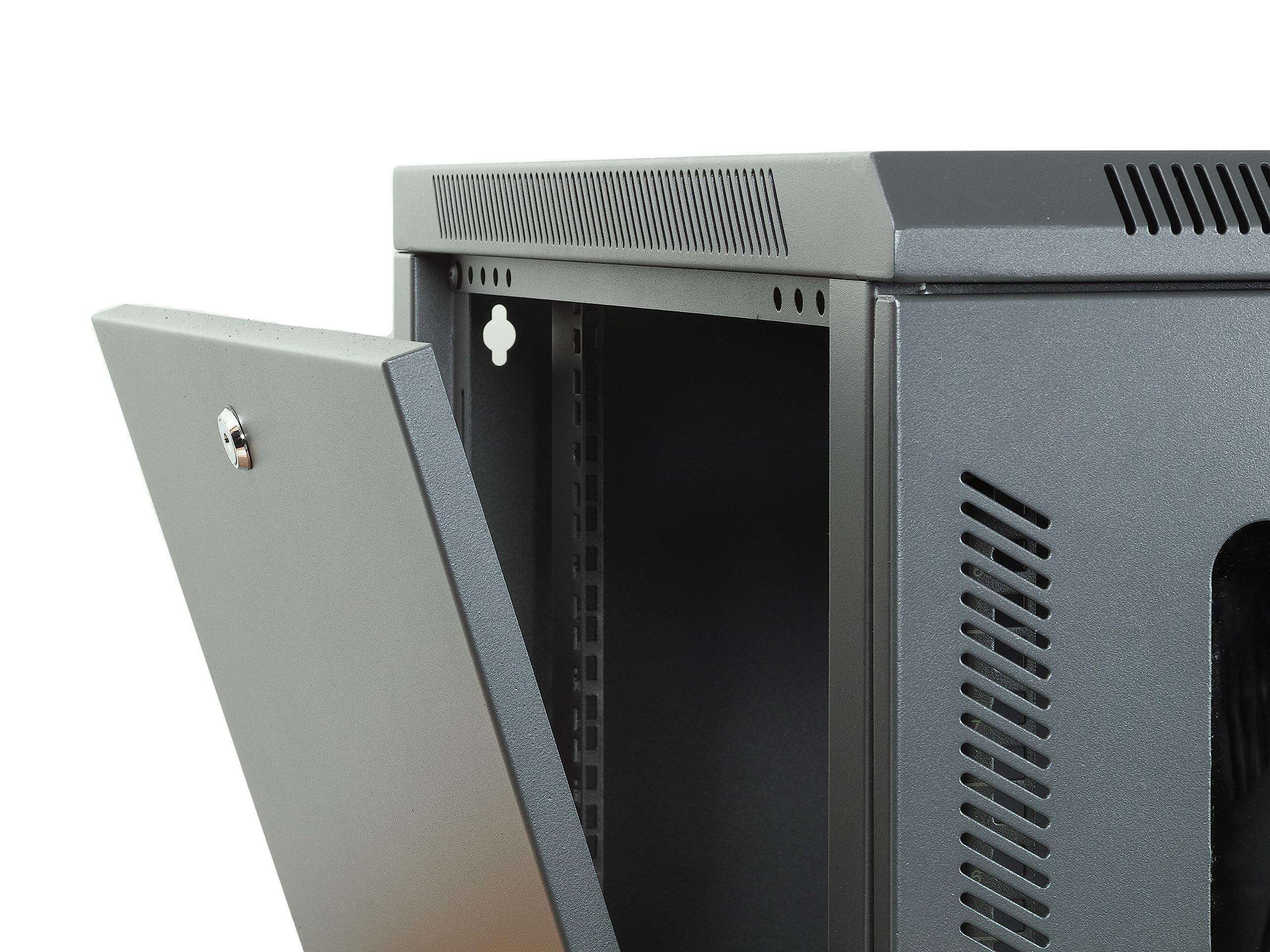 Networx Networx 12U Swing Out Wall Mount Server Cabinet - 24 Inch Depth, Acrylic Door, Flat Packed