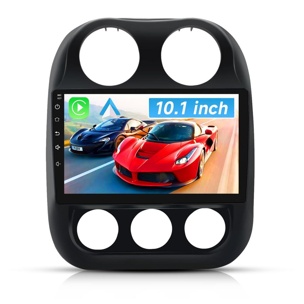 ZBARK Android 13 Touch Screen Car Radio Stereo for Jeep Compass Patriot from 2010 to 2016 Wireless CarPlay Android Auto Bluetooth with GPS Navigation