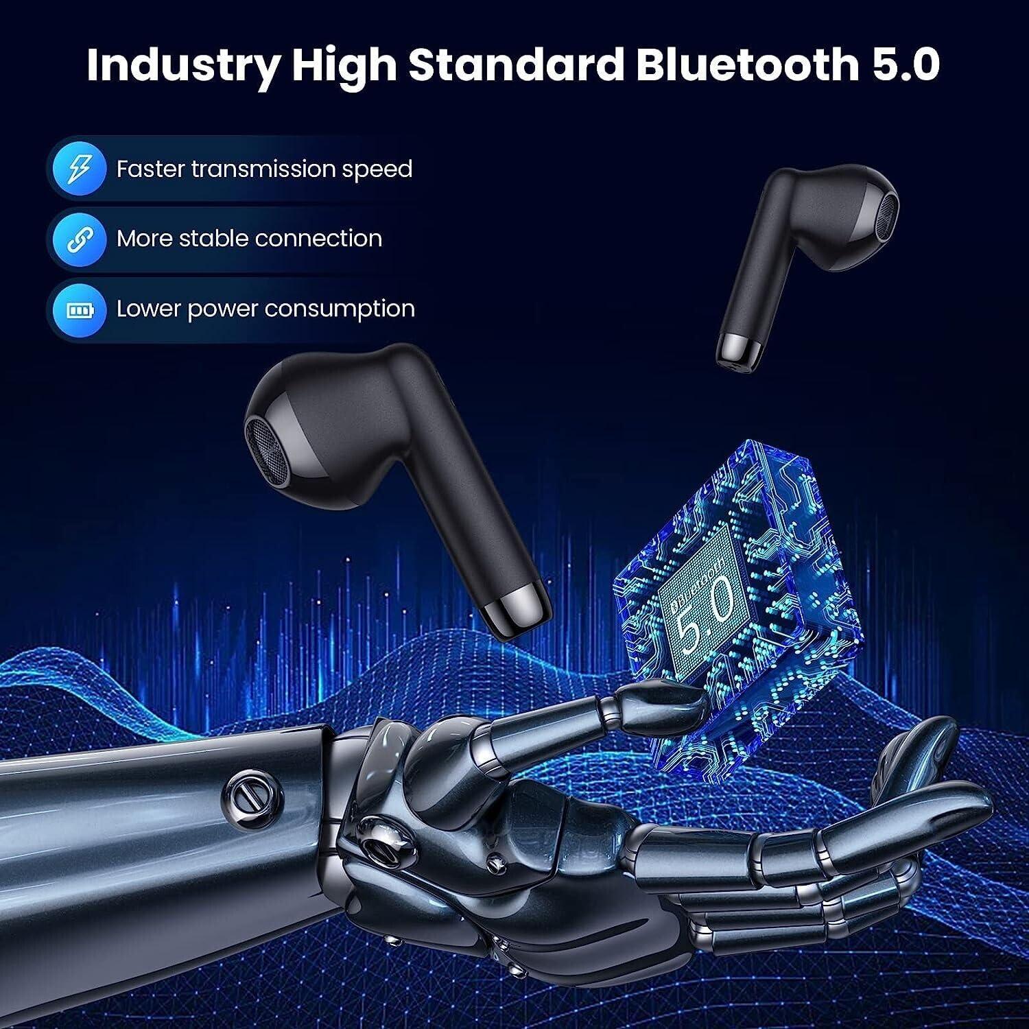 SGNICS for LG G8 ThinQ in-Ear Earphones Headset with Mic and Touch Control TWS Wireless Bluetooth 5.0 Earbuds with Charging Case - Black