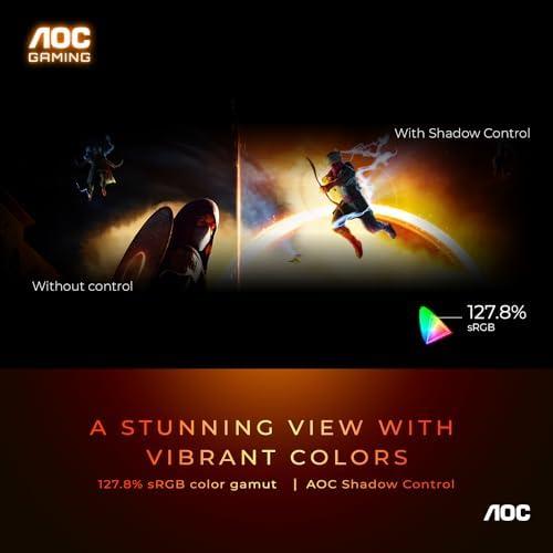 AOC AOC Q27G4XN 27" Gaming Monitor, 2K QHD 2560x1440, 180Hz 1ms, Adaptive-Sync, Height Adjustable, 2X HDMI 2.0, 1x Display Port, Xbox/PS5/Switch Ready, 3-Year Zero-Bright-dot