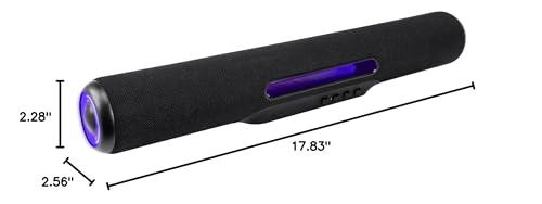 iLive Electronics iLive 18-inch Portable Wireless Multimedia Soundbar Speaker with LED Lights, ISB184B