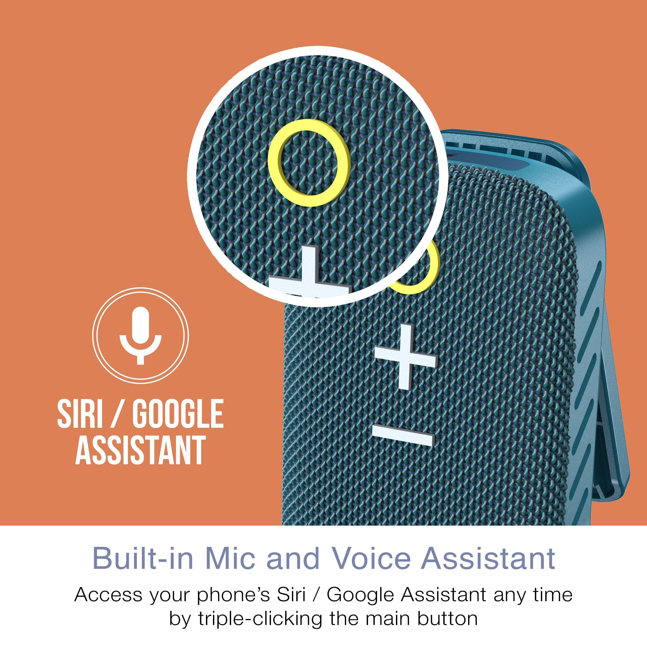 MEE audio MEE audio goSPKR Small Wearable Clip-on Bluetooth Speaker with IPX5 Water Resistance, Built-in Speakerphone with Microphone for Hands-Free Calls, Compact Design, Can Connect Up to 2 in Stereo (Blue)