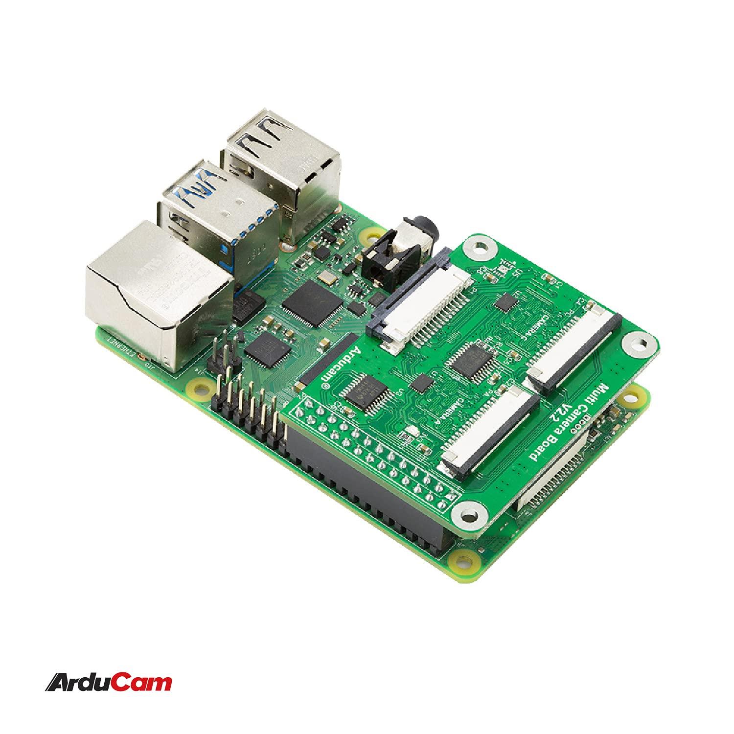 Arducam Arducam Multi Camera Adapter Module V2.2 for Raspberry Pi 4 B/3B+/3/2,