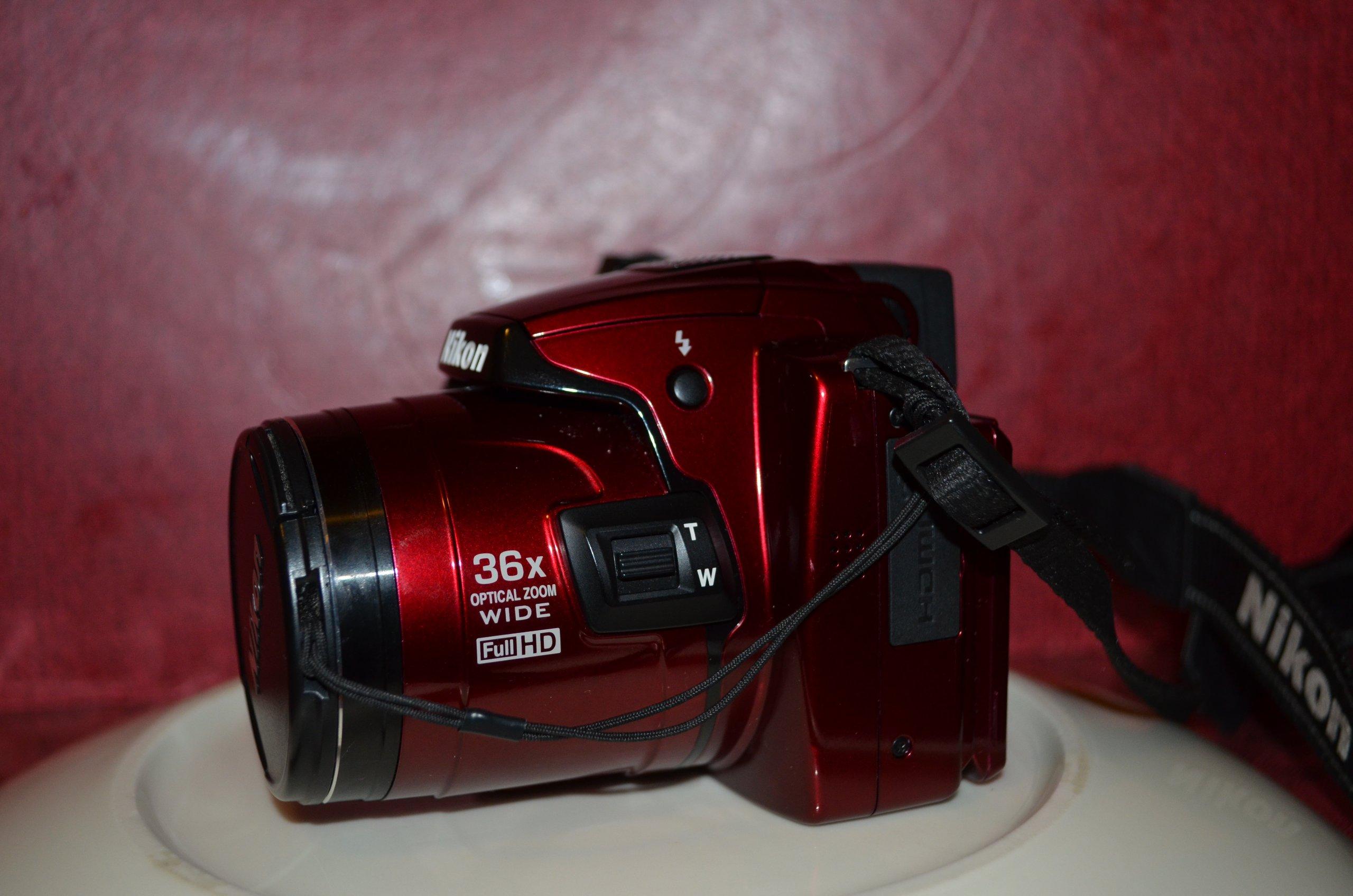 Nikon Nikon COOLPIX P500 12.1 CMOS Digital Camera with 36x NIKKOR Wide-Angle Optical Zoom Lens and Full HD 1080p Video (Red) (Renewed)