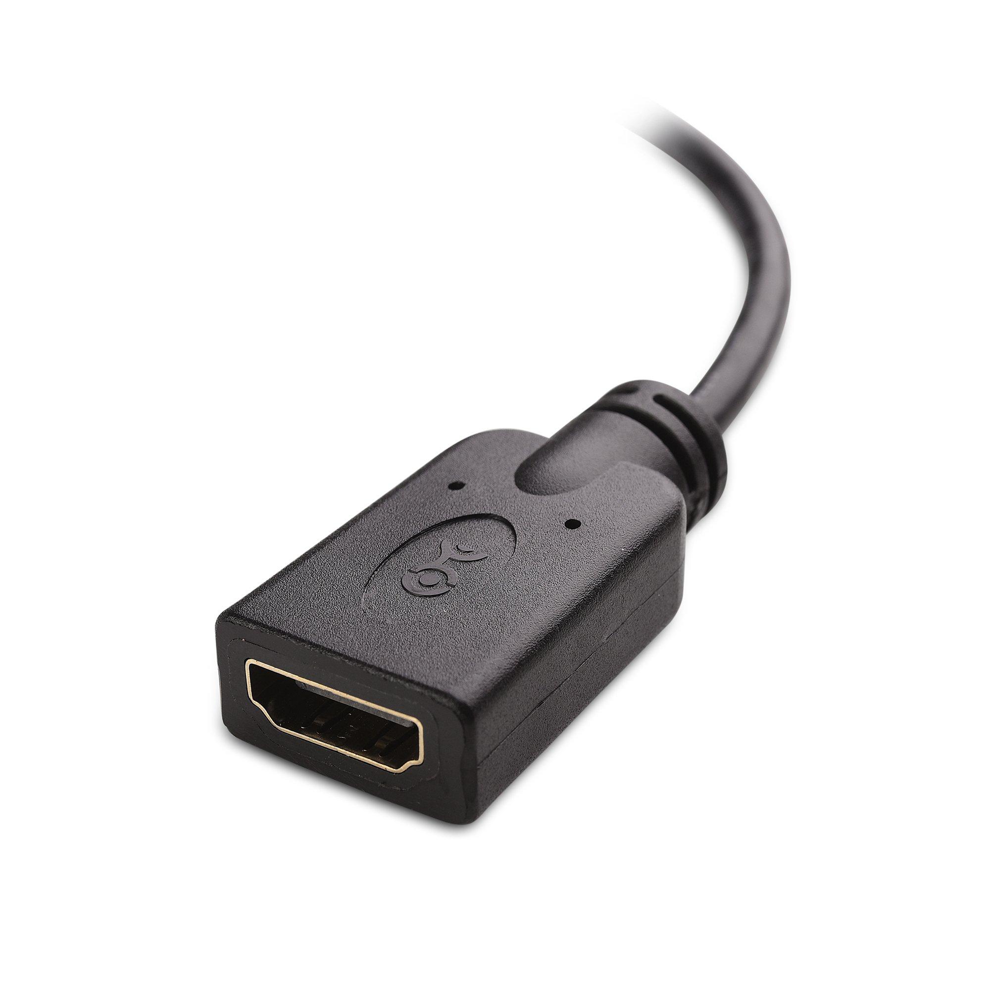 Cable Matters Cable Matters 2-Pack Micro HDMI to HDMI Adapter (HDMI to Micro HDMI Adapter) 6 Inches with 4K and HDR Support for Raspberry Pi 4 and Raspberry Pi 5