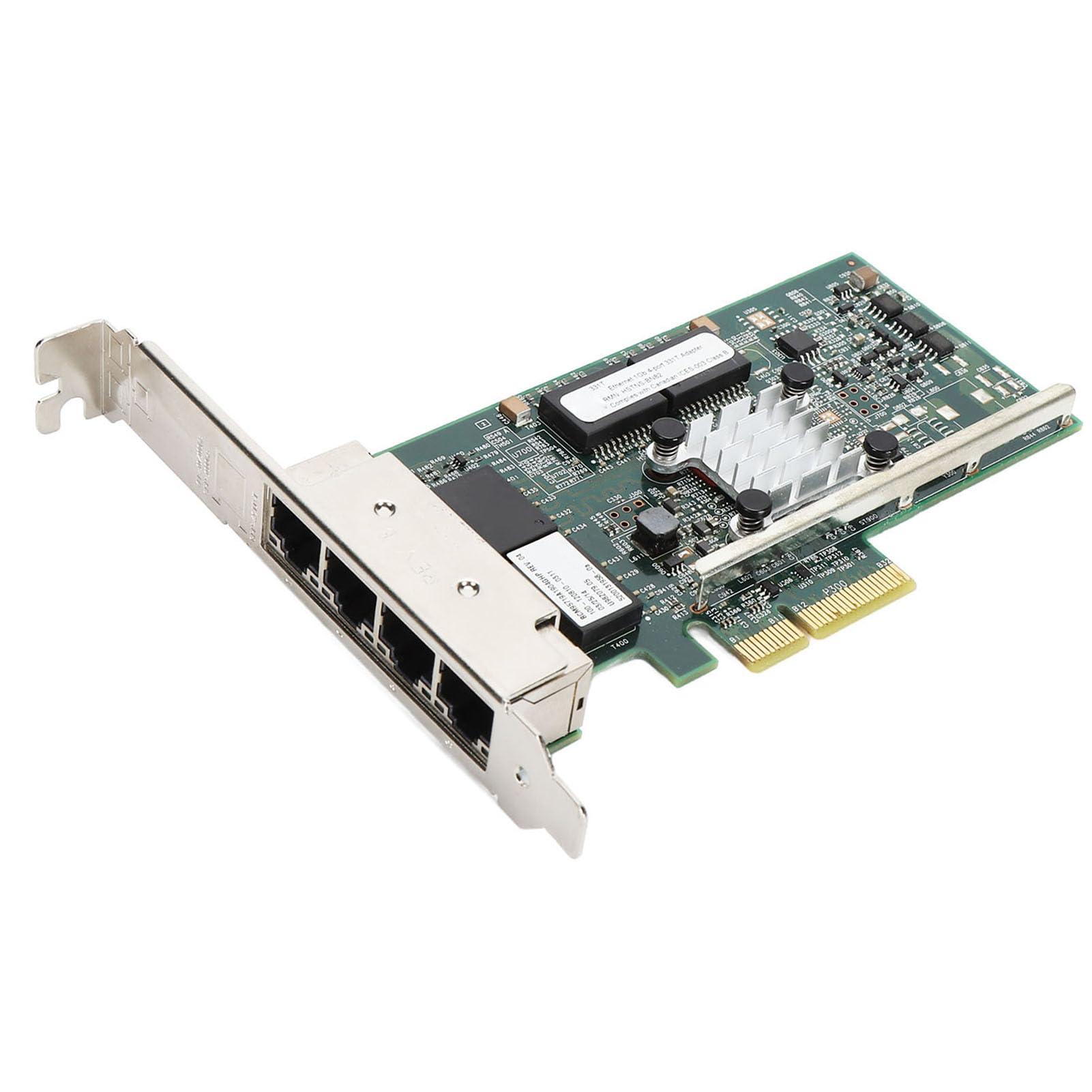Generic PCIe Gigabit Network Card, Network Server Adapter for BCM95719 Chip,4 Port PCI Express Ethernet Adapter for Desktop PC, Multifunction Support