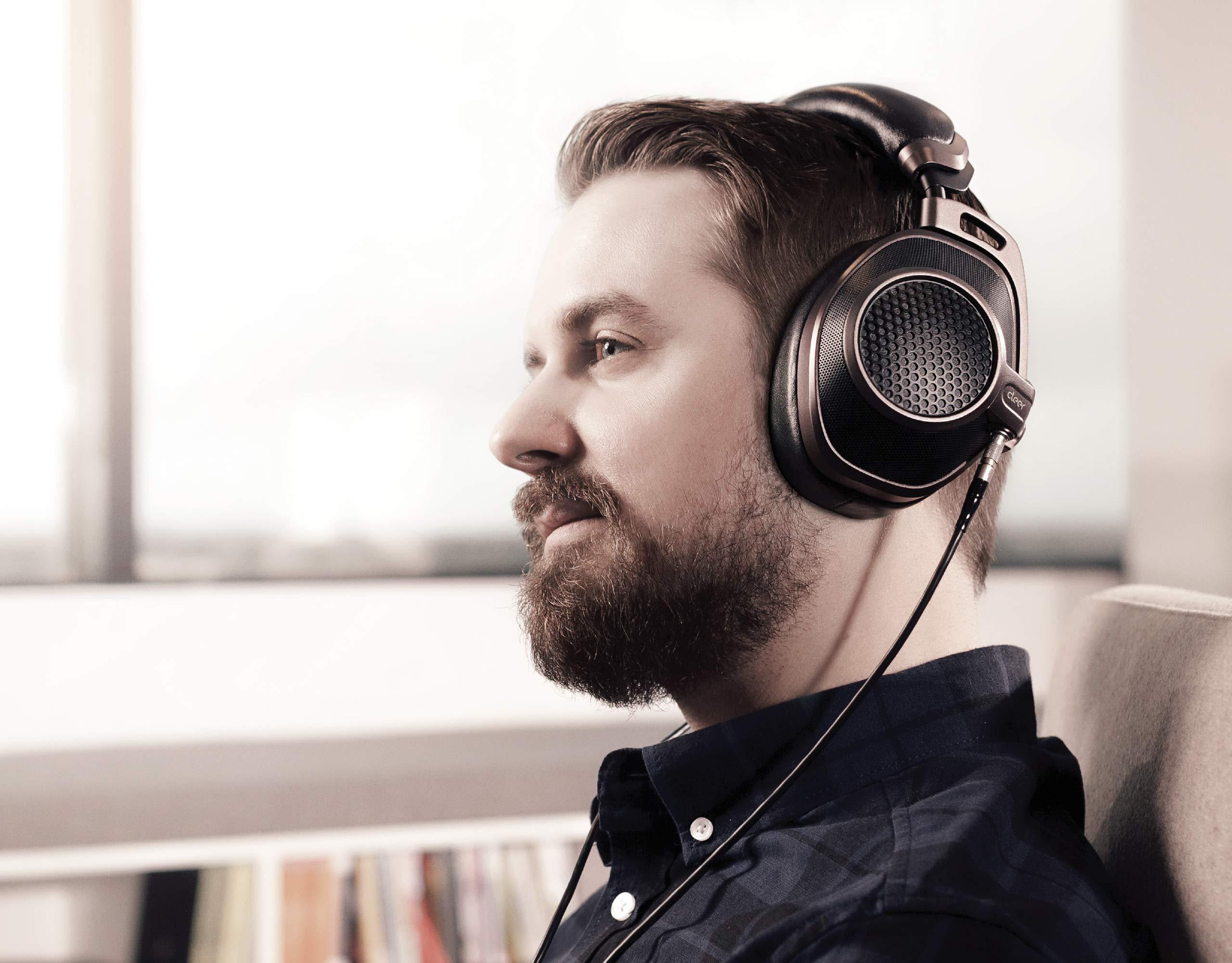 Cleer Cleer Audio NEXT Wired Audiophile Headphones - High End Lambskin Memory Foam Studio Earpads, Open Back, Alloy Structure, Innovative Ironless Magnesium Driver Units, Award Winning High-Resolution Sound