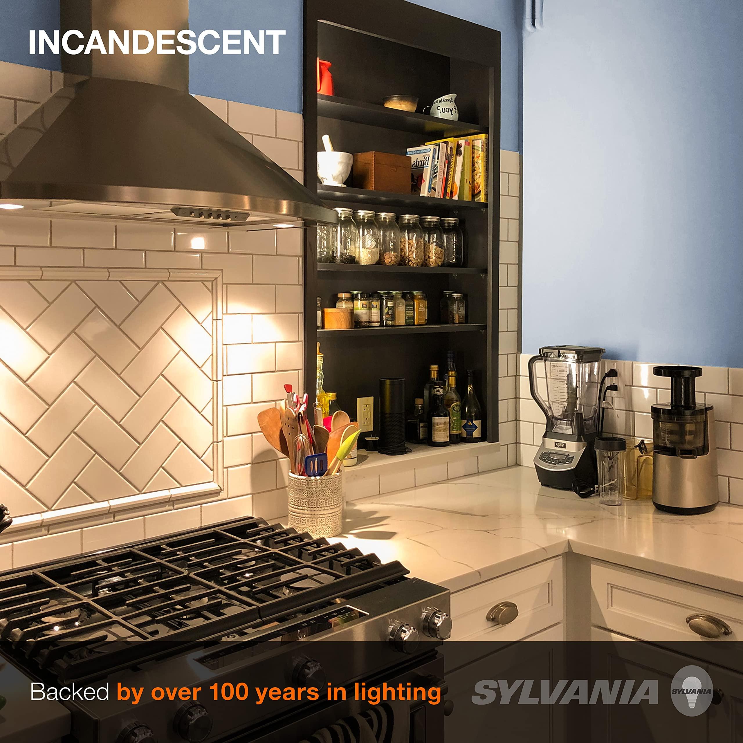 LEDVANCE SYLVANIA Mini-Floodnight Incandescent Bulb, 25W R14, Intermediate Base, Reflector, 130 Lumens, 2850K, 120V, Frosted - 1 Pack (14784), Warm White