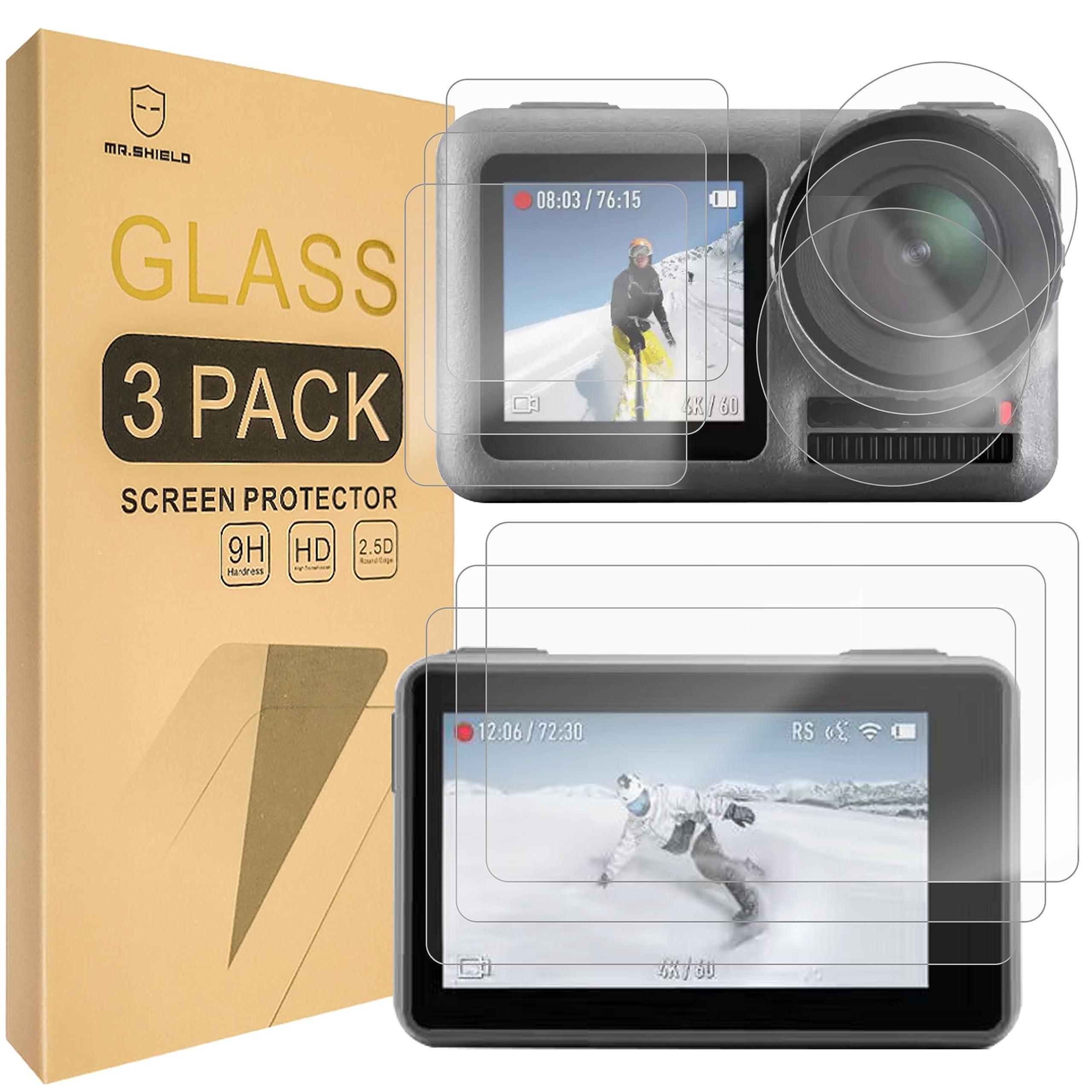 Mr.Shield Mr.Shield [3-PACK] Screen Protector For DJI OSMO Action 3 Camera [Tempered Glass] Screen Protector [0.3mm Ultra Thin 9H Hardness 2.5D Round Edge]