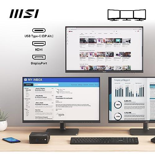 MSI MSI Cubi N ADL Mini PC: Intel Pentium N200, Wi-Fi, Thunderbolt Type-C, Black, Non-OS/Barebone: ADL-019BUS