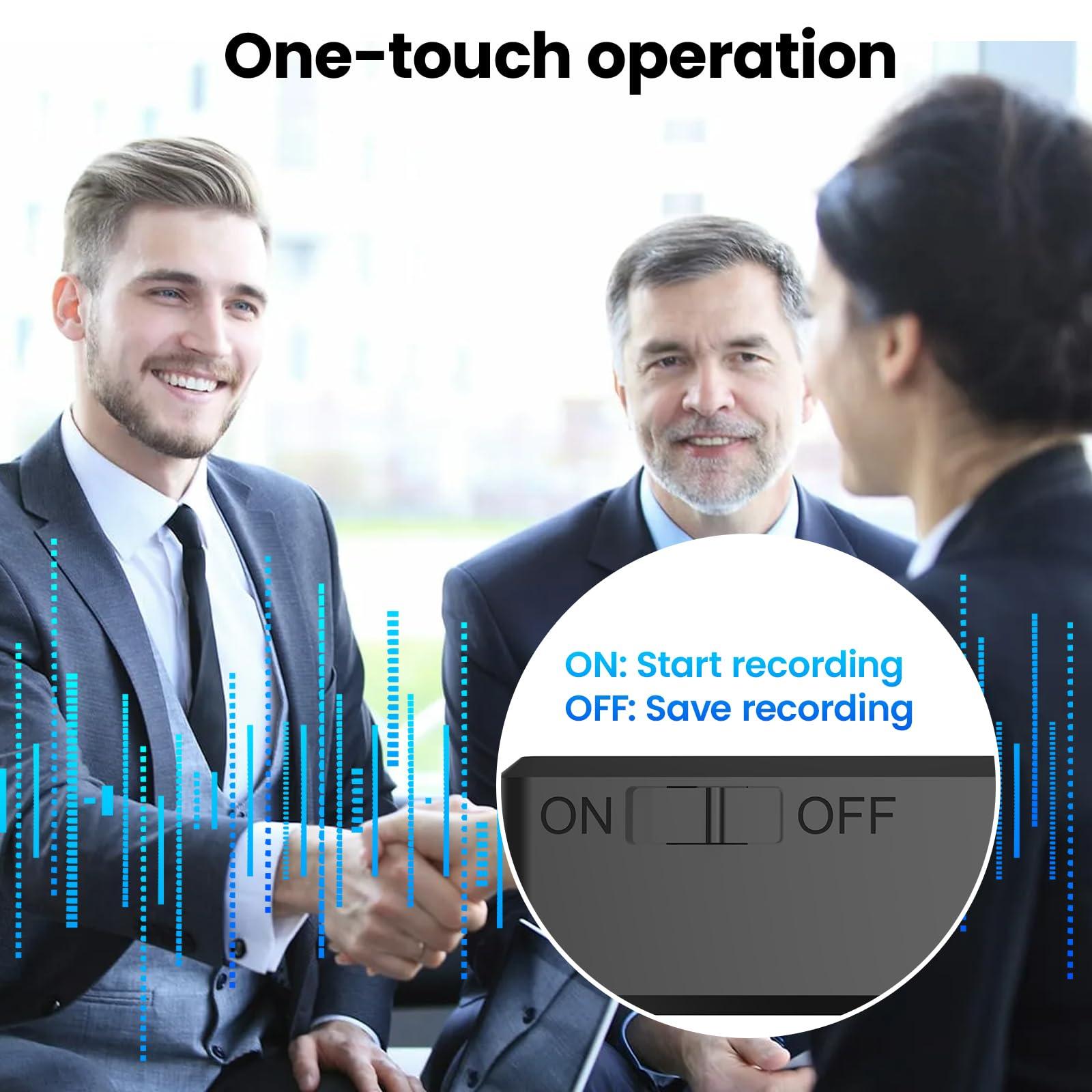 UYYIYY Voice Recorder - 64GB Listening Devices - Voice Activated Recorder, Mini Voice Recorder, Audio Recorder for Car,Meetings,Lecture,Interview