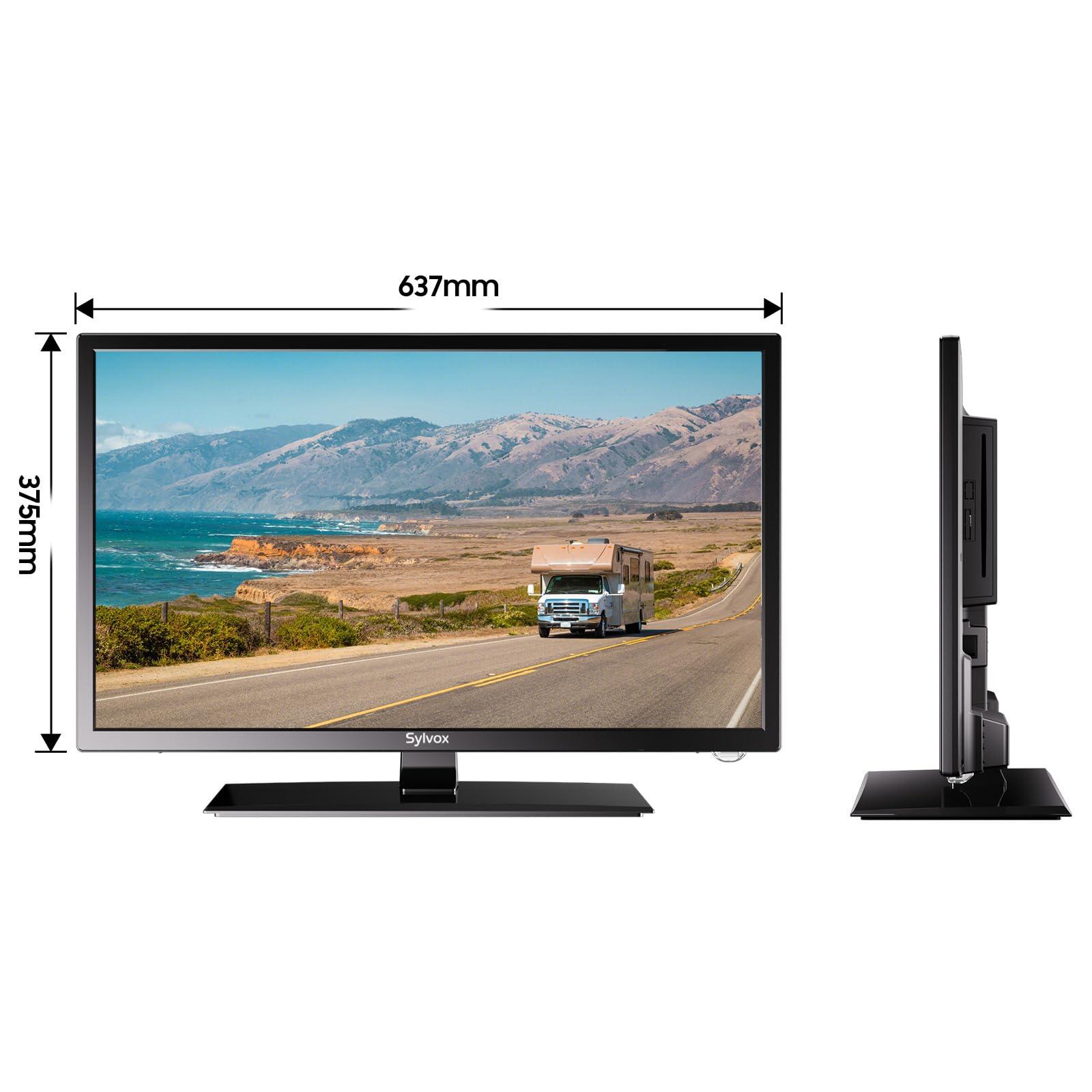 SYLVOX SYLVOX RV TV, 27-Inch 12 Volt Television, Smart Google TV, Full HD 1080P, DVD Built-in, 178 Wide Viewing, HDMI & USB Ports, AC/DC, Wide Voltage Protection, Trailer Seies