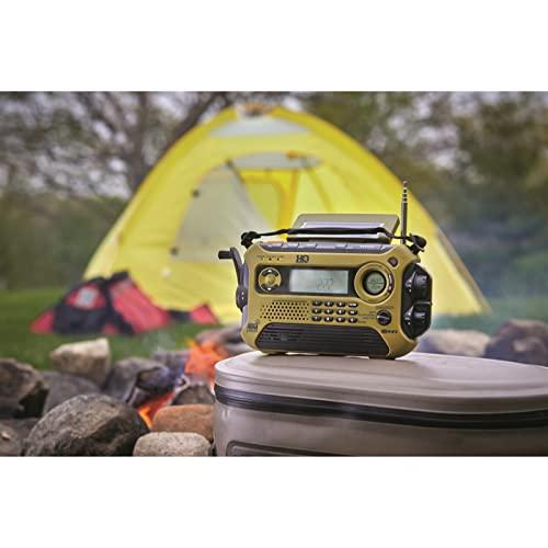 HQ ISSUE HQ ISSUE Digital Multi-Band Solar Powered, Weather Radio and Emergency Radio with Emergency Light Olive Drab