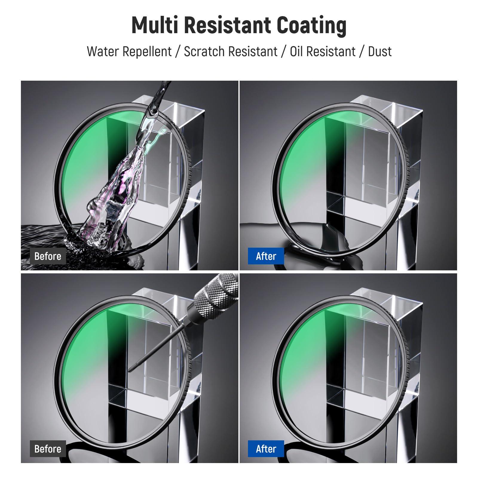 NEEWER NEEWER 52mm Ultra Low Reflectivity UV Lens Filter, UV Protection Filter with Multi Resistant Coating, HD High Transmittance Optical Glass, Ultra Slim Aluminum Frame, Water/Scratch/Oil Resistant