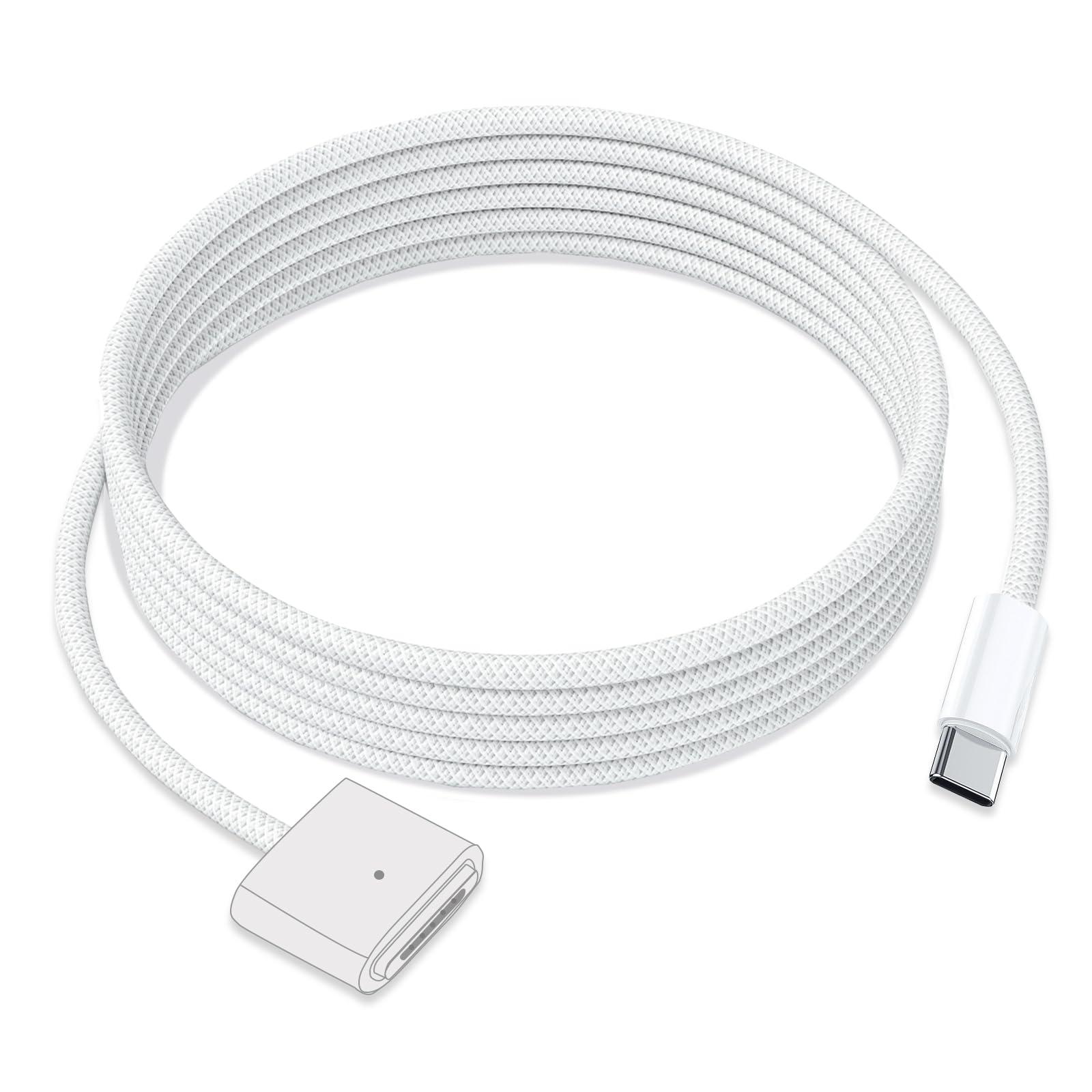 Qacxzer USB-C to Magnetic 3 Cable, 140W Magnetic Safe Charging Cable Compatible with MacBook Pro/Air & M1 M2 M3(Between 2021-2024 14"& 16 inch) - 6.6ft