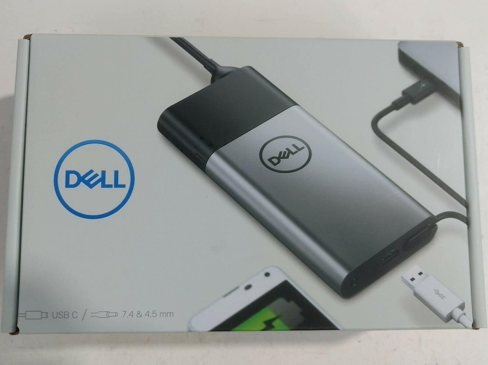 UPBRIGHT 45W Hybrid Adapter + 43Wh Power Bank PH45W17-AA SMP43PH170 USB-C 4.5mm & 7.4mm Barrel Compatible with Dell 0T8K1 MT0803 XPRY0 5G53P K31D9 Precision 3540 XPS 13 Chromebook 11 Vostro 14 Inspiron 17