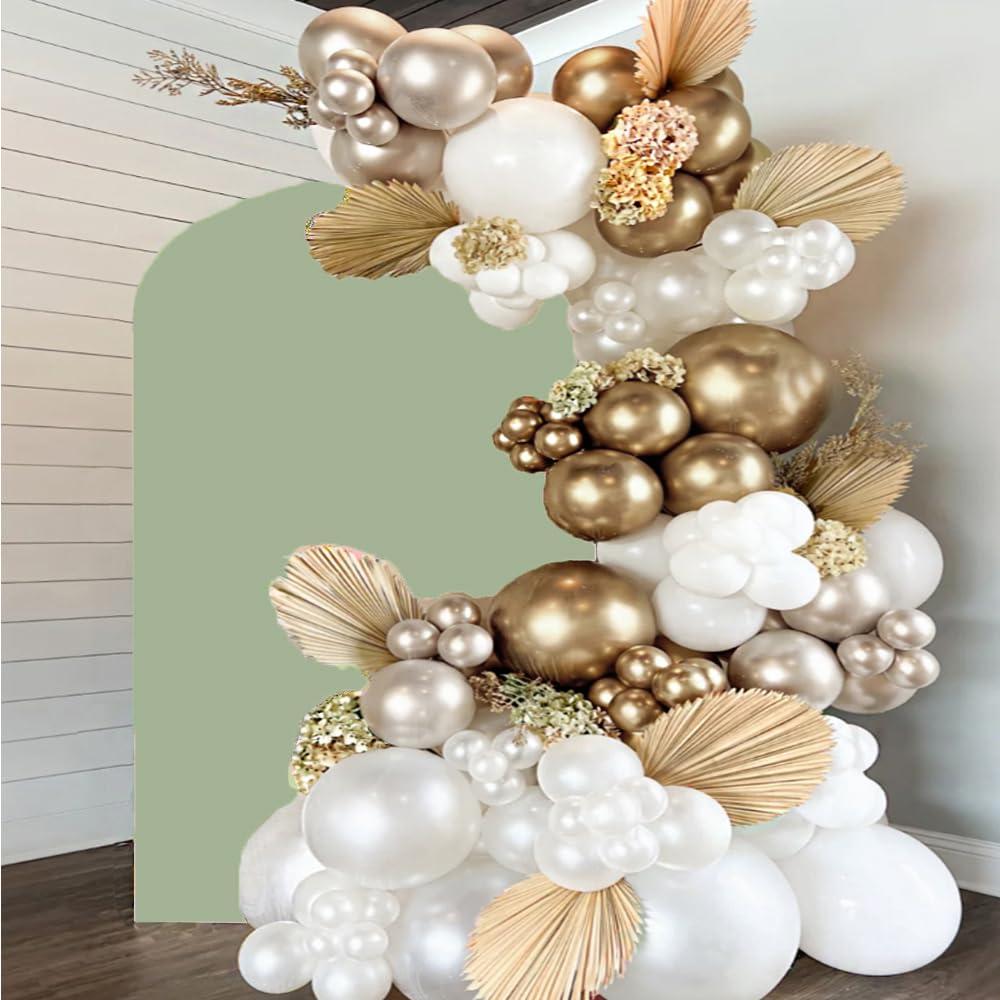 JFDYDM JFDYDM 6FT Sage Green Arch Backdrop Cover, 6FT Background Stand Covers, Spandex Arch Backdrop Cover for Wedding.