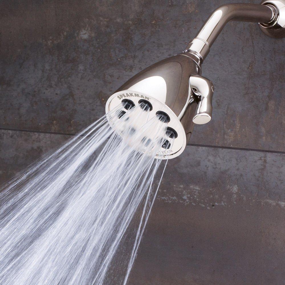 Speakman Speakman S-2251-PN Signature Icon Anystream High Pressure Adjustable Solid Brass Shower Head, Polished Nickel