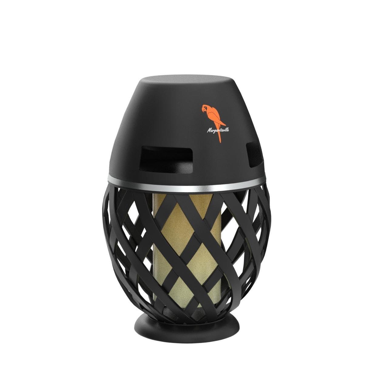 Sakar Margaritaville Tiki Torch - Waterproof Bluetooth Speaker, Portable Party Speaker with Flickering LED Lights, Perfect for Travel, Parties, Yards, and Pools (2 Pack)