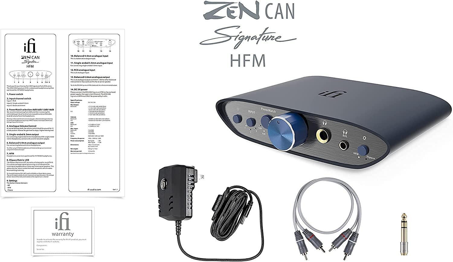iFi iFi Zen CAN Signature HFM - Balanced Desktop Headphone Amp and Preamp with 4.4mm Outputs [Compatible with HIFIMAN Headphones]