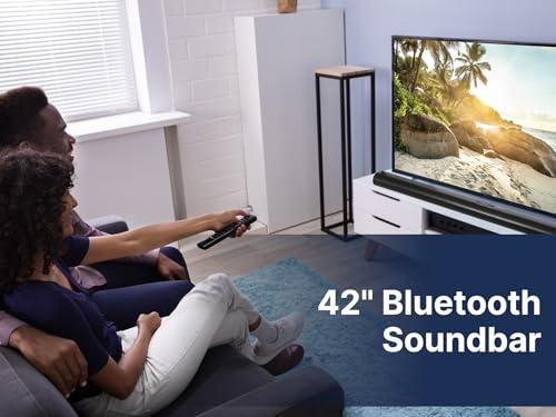 Emerson Emerson EHS-2003 42-Inch Bluetooth Soundbar with HMDI ARC, Wireless NFC Connectivity, 2.0 Channel Audio, USB/AUX Inputs, FM Radio, Wall Mountable Design, and Remote Control