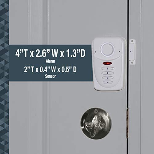 SABRE SABRE Wireless Elite Home and Commercial Door Security Alarm with LOUD 120 dB Siren and Exit Entry Delays, DIY EASY to Install, White
