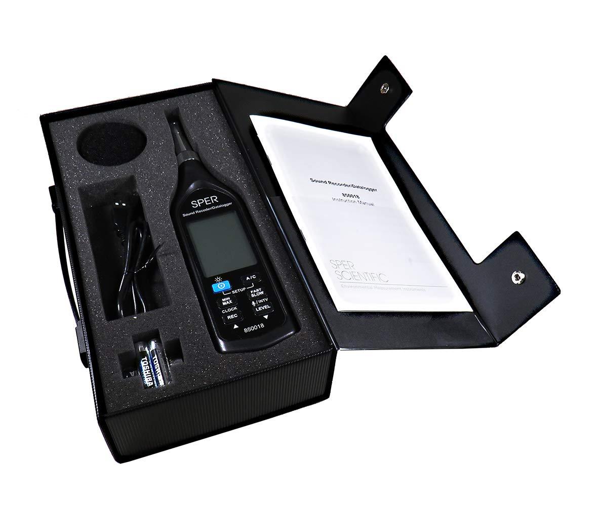 Sper Scientific Sper Scientific Sound Recorder Datalogger 850018 - Professional Sound Level Meter with Live Audio Recording & Decibel Tracking for Industrial Environmental & Occupational Sound Monitoring