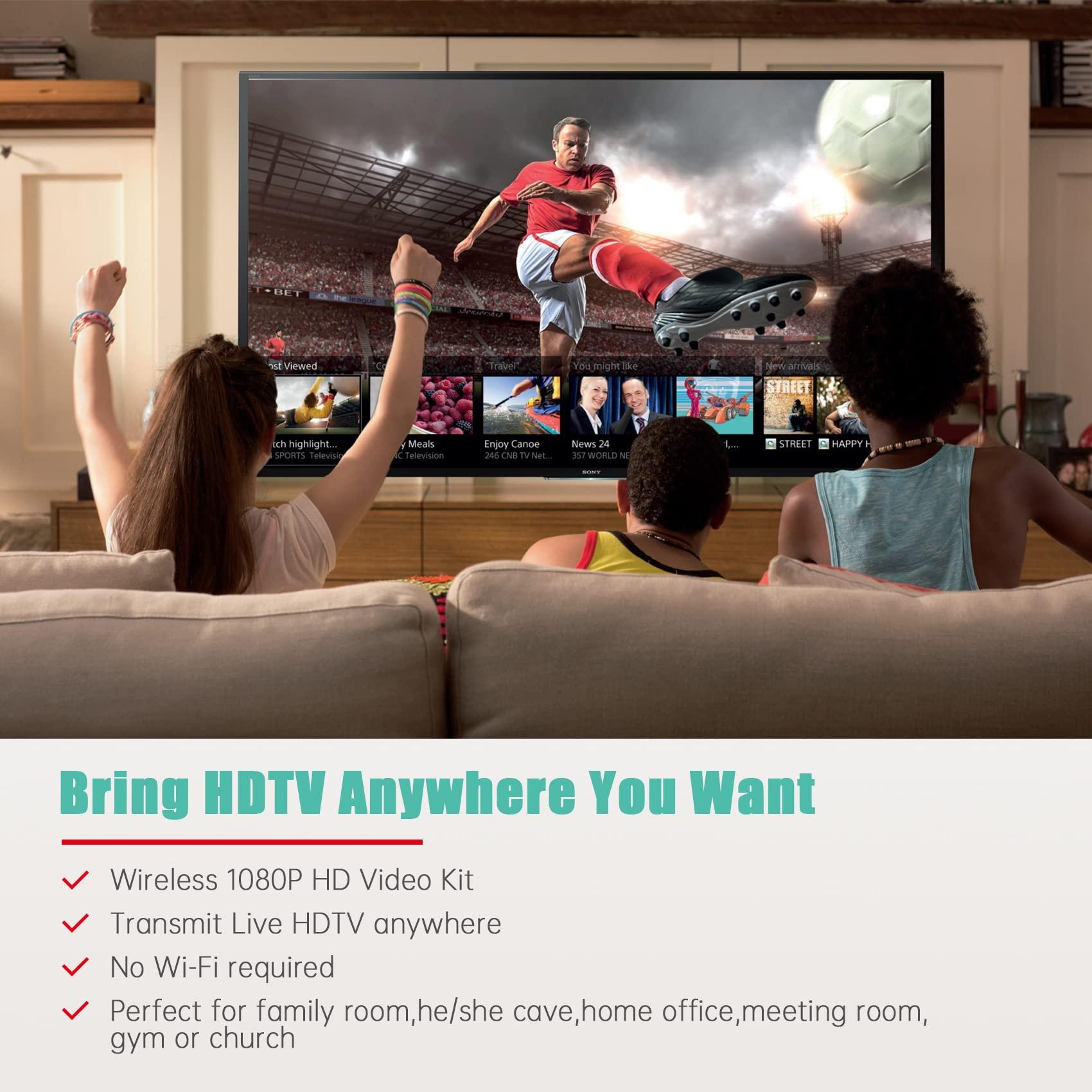 Mirabox 1 Transmitter and 4 Receivers (1TX4RX), Mirabox Wireless HDMI Transmitter and 4 Receivers