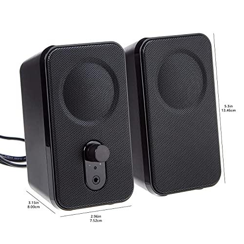 Amazon Basics Amazon Basics Computer Speakers for Desktop or Laptop PC, AC-Powered (US Version), Black