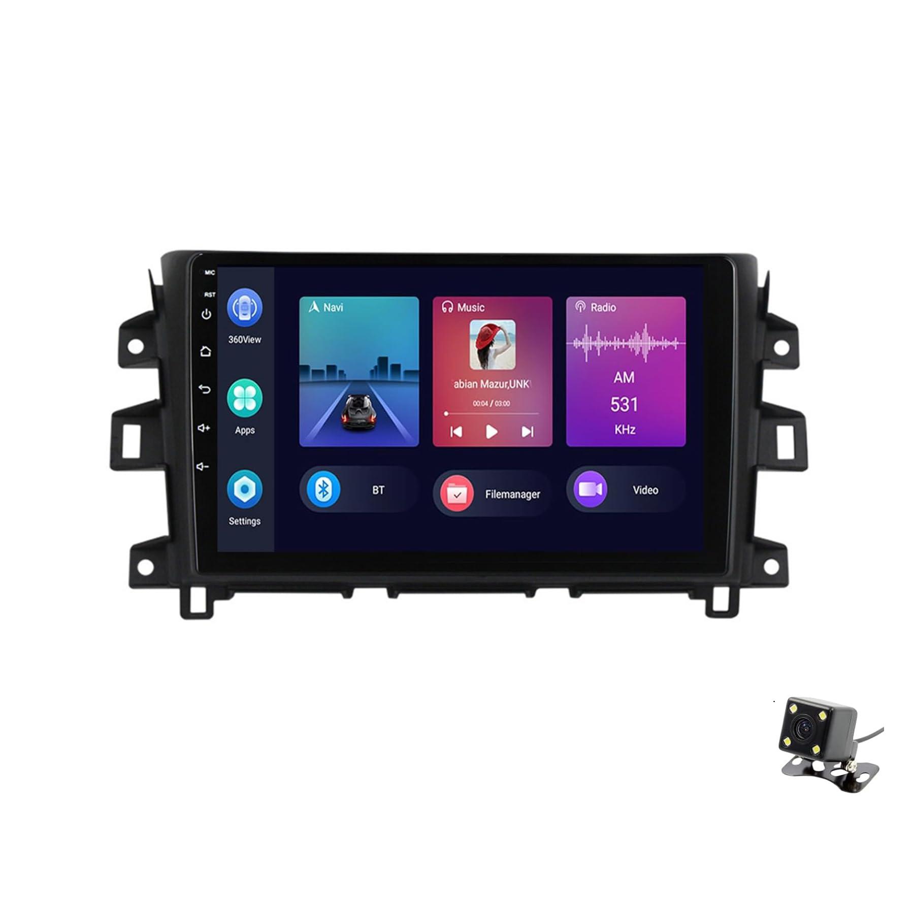 ADMLZQQ ADMLZQQ Car Stereo 9" Android 11 Double Din Bluetooth Autoradio for Nissan Navara NP300 2011-2016,TouchScreen Radio with GPS Car-play Bluetooth SWC Backup Camera Mirror Link AM/FM,Y1 1+16g