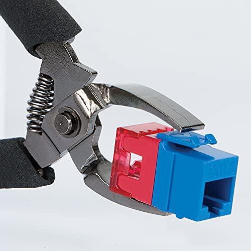 ICC ICC RJ45 Keystone Connector and Patch Cord Removal Tool with Wide Flat Nose Jaws, Compatible with Ethernet and Fiber Optic Patch Cables, High-Density, Corrosion-Resistant, Ergonomic Handle