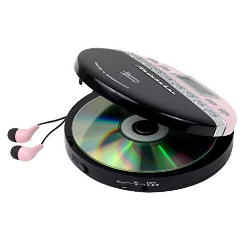 Studebaker Studebaker SB3705PB Super Sport Portable CD Player Plays CDs Wirelessly Through Car Radio Includes FM Stereo Radio and Color Coordinated Stereo Earbuds