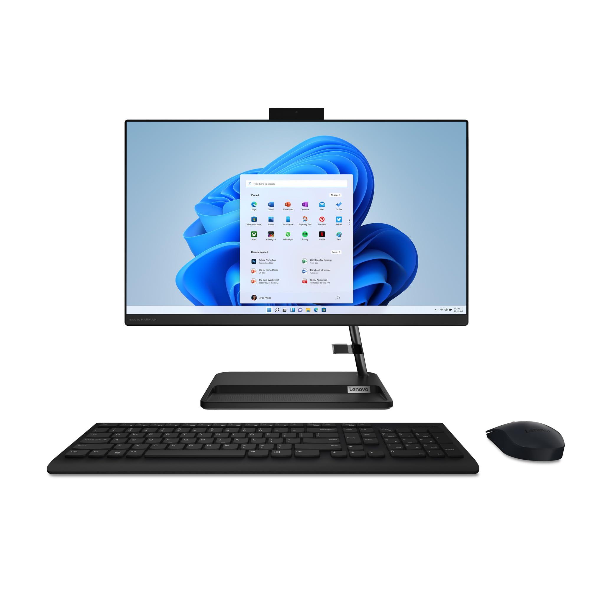Lenovo Lenovo IdeaCentre AIO 3i - All in One Desktop - PC Computer - Mouse & Keyboard Included - 21.5\" FHD Display - Windows 11-8GB Memory - 256GB Storage - Intel Core i3-1215U