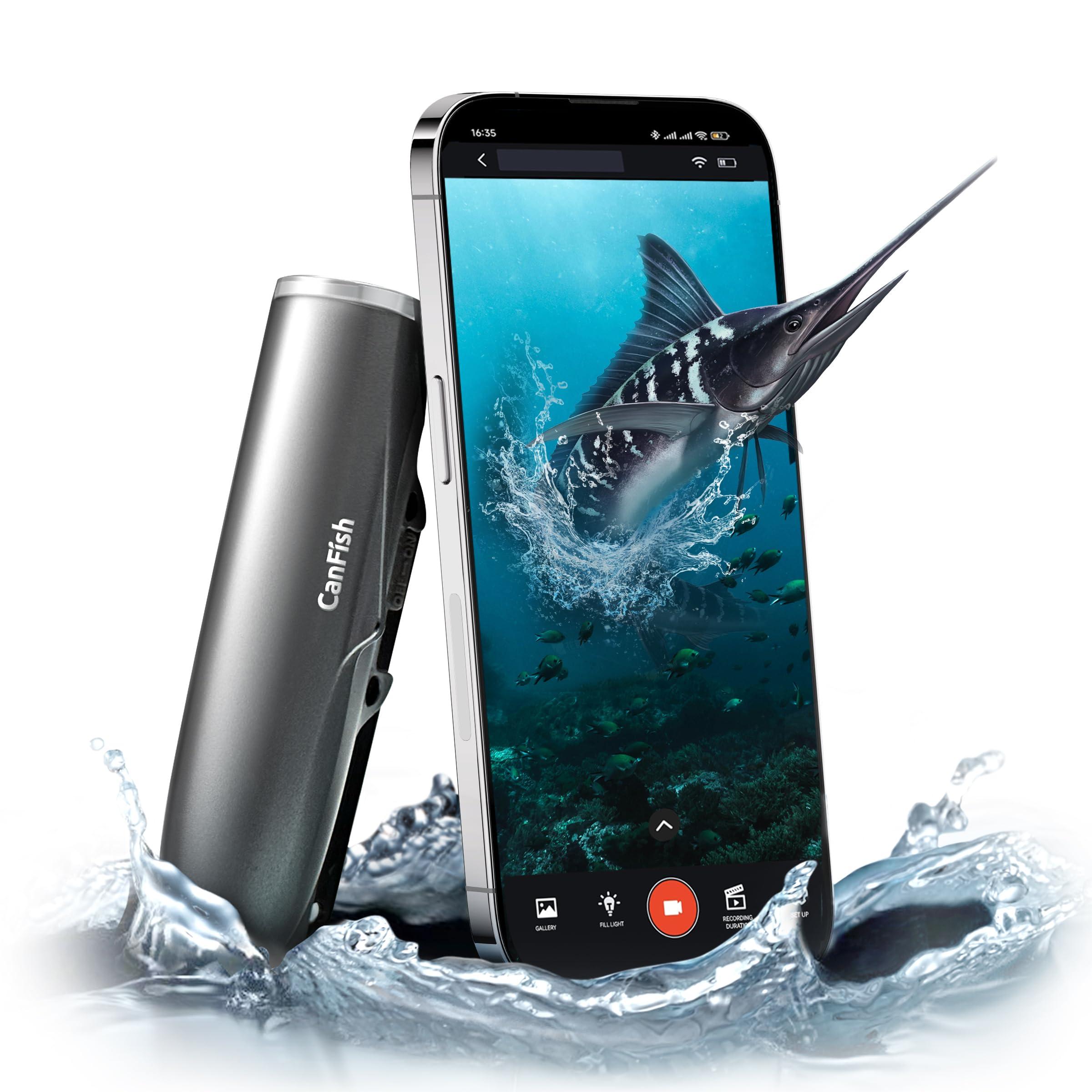 Chasing CanFish Fishing CamX Underwater Fishing Camera, HD 1080P &136Ultra-Wide-Angle,656FT ROV Waterproof/Motion Sensing/Segmented Intelligent Recording/Wireless Charge/App Compatible with iOS and Android