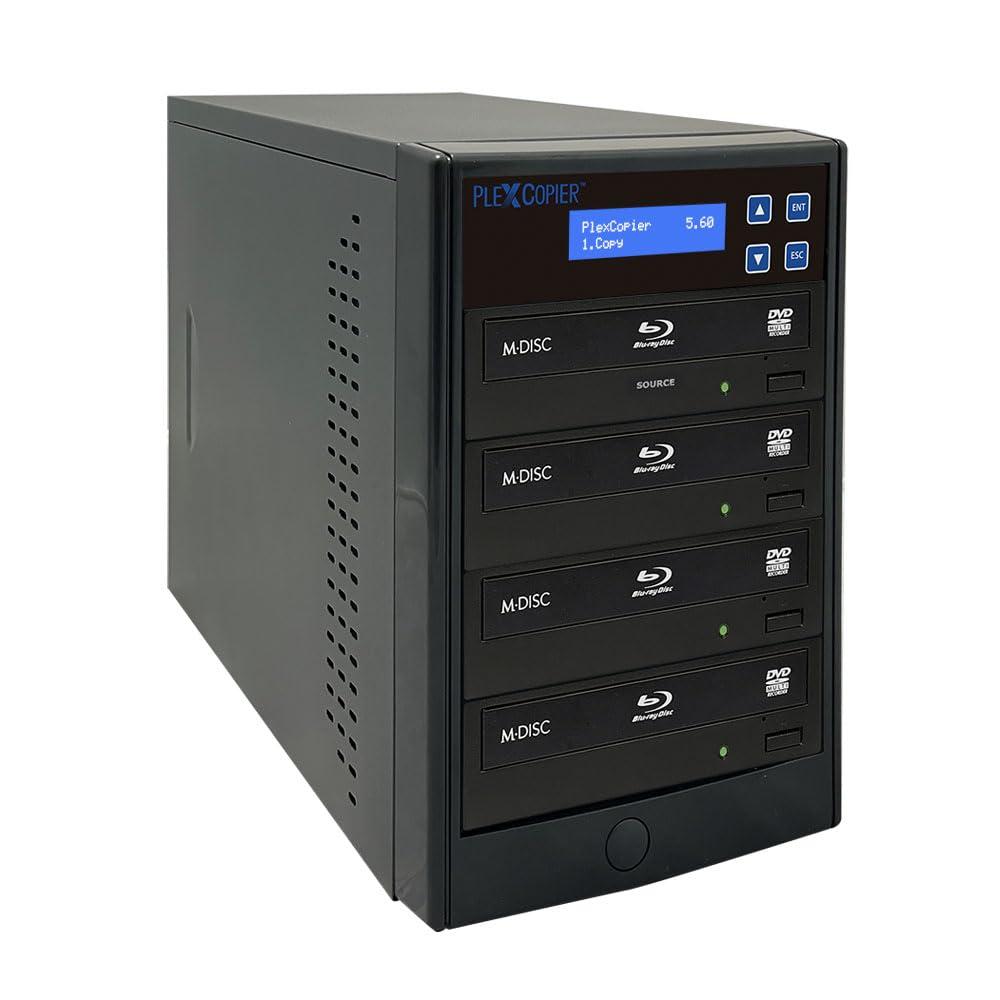 PlexCopier PlexCopier 1 to 3 Blu-ray BD BDXL M-Disc CD DVD Duplicator Copier Tower with Free Copy Protection